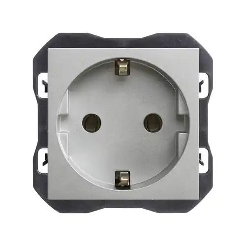 BASE DE ENCHUFE SIMON 270 SCHUKO CON EMBORNAMIENTO POR TORNILLO ALUMINIO A Buen Precio