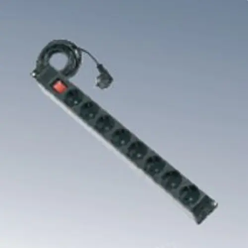 REGLETA ELECTROBLOCK CON 6 BASES SCHUKO INTERRUPTOR GRIS Precio Reducido