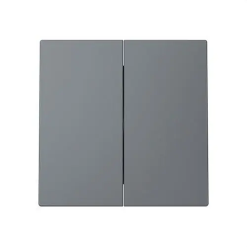 No Te Lo Pierdas TECLA DOBLE INTERRUPTOR / CONMUTADOR SERIE ALBA GRIS MATE