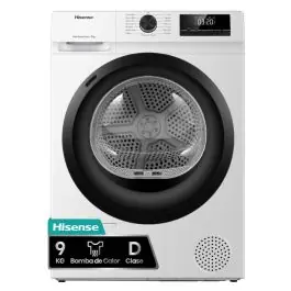 Secadora de Bomba de Calor 9 kg Clase C HISENSE DHQE900UWDC Disponible Ahora
